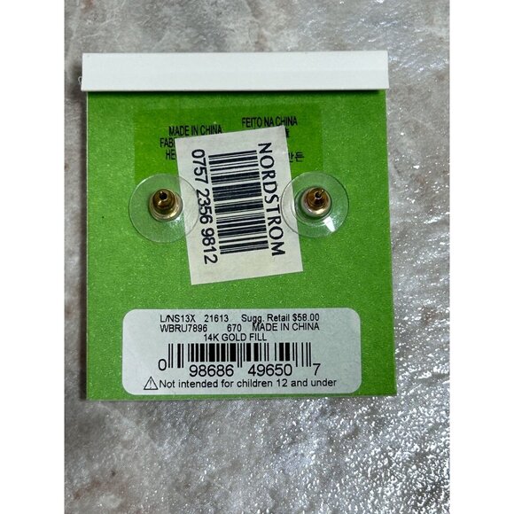 Kate Spade Secret Garden Pavé Stud Earrings in Pink - NWT - Picture 2 of 2